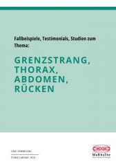 Deckblatt Auflistung Fallbeispiele, Studien Testimonials zum Thema Grenzstrang, Thorax, Abdomen, Rücken